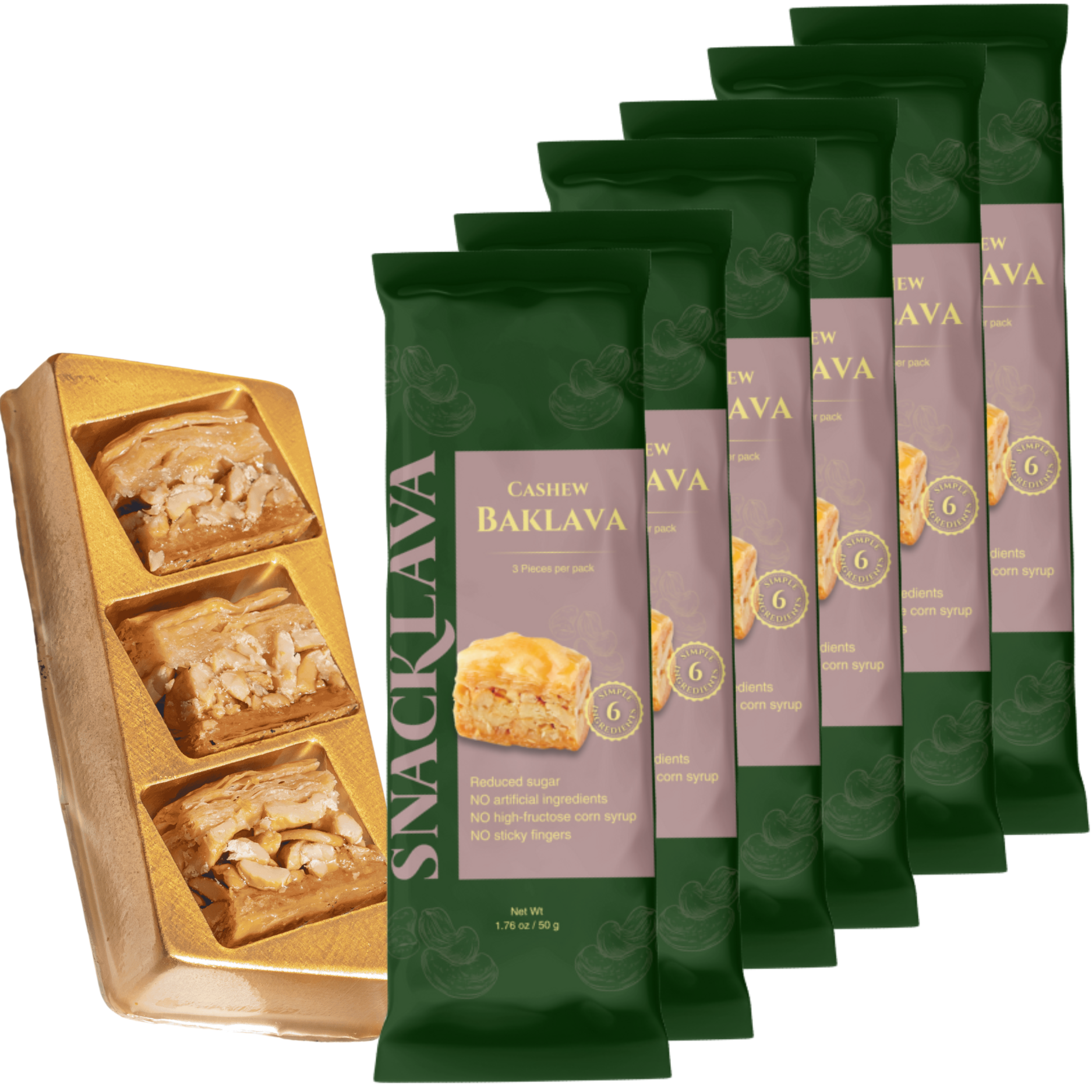 Baklava Cashew - Snacklava® | 6 Packs
