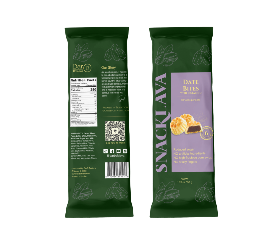 Dates Pistachio - Snacklava® | 6 Packs