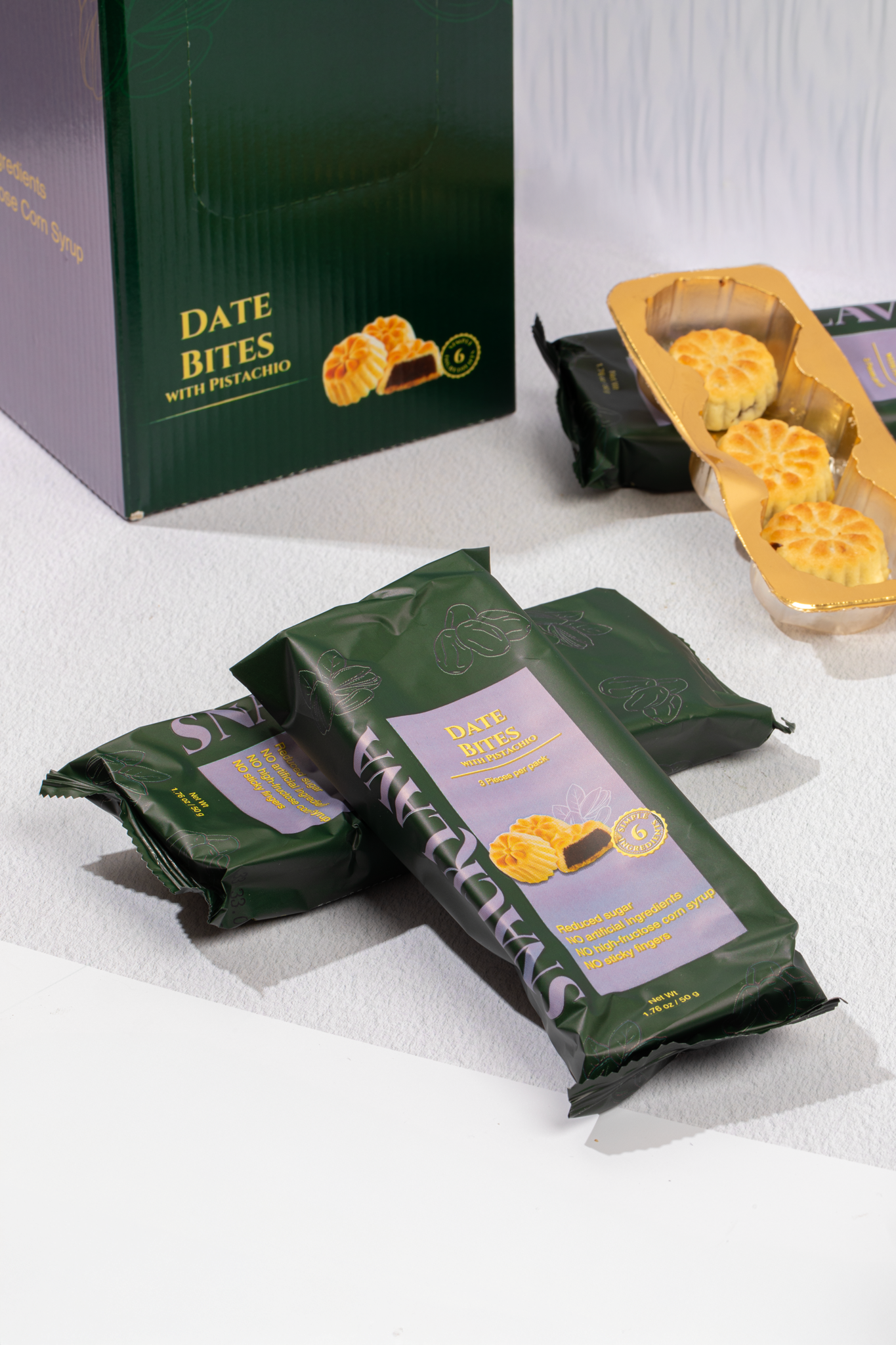 Dates Pistachio - Snacklava® | 6 Packs