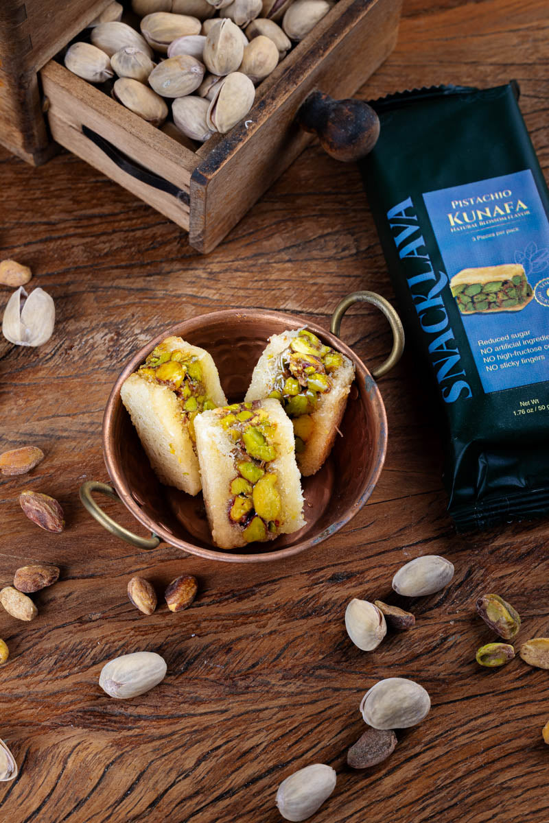 Kunafa Pistachio with Natural Rose Water - Snacklava® – Dar Baklava