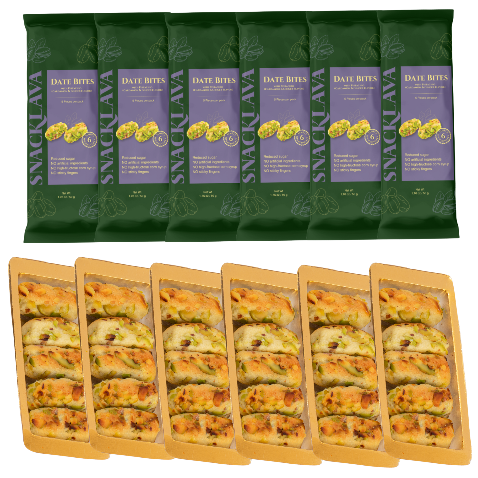 Cardamom Dates Pistachio - Snacklava® Dar Baklava