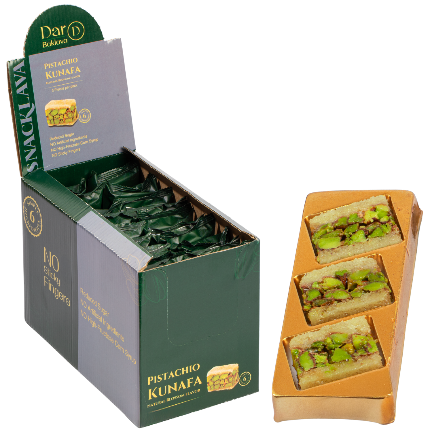 Kunafa Pistachio with Rose Water - Snacklava® Dar Baklava